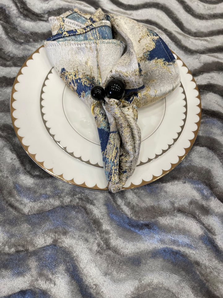 Grey Wave Velvet Tablecloth – Seamless
