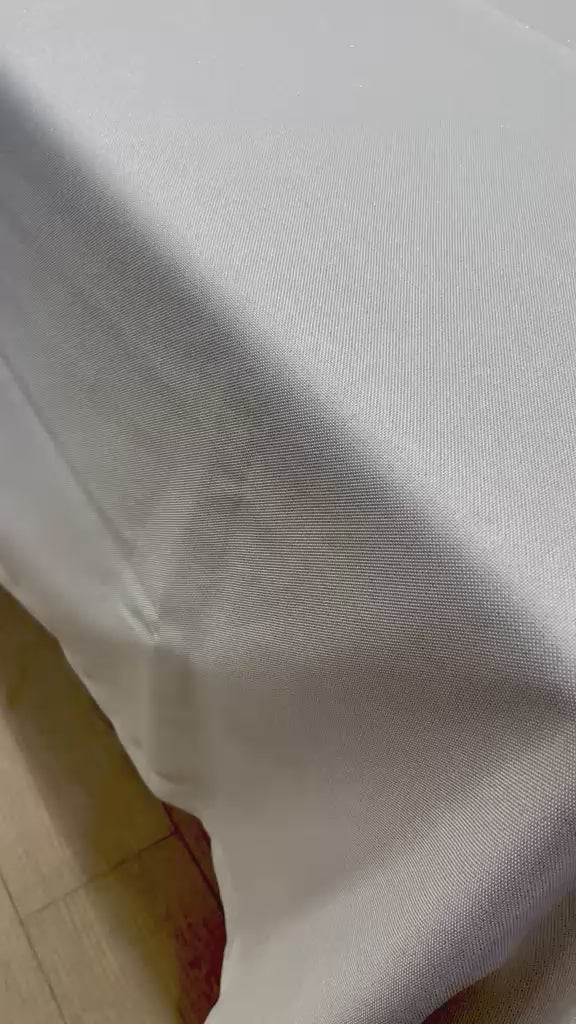 White shimmer sparkle tablecloth